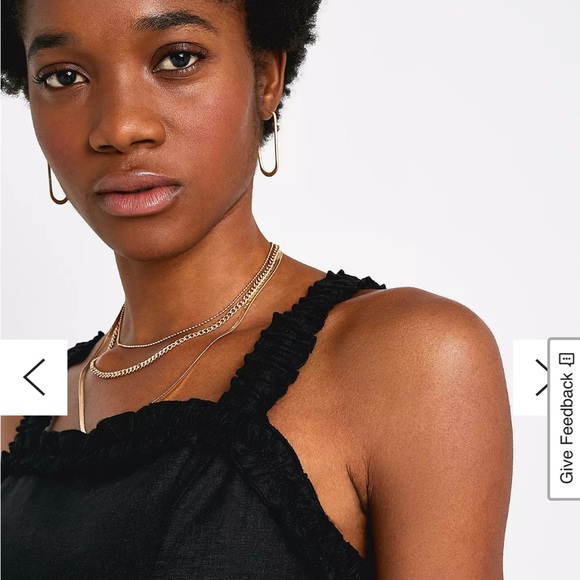 UO Remy Linen Ruffle Square-Neck Midi Dress - Picture 2 of 7